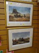 Two signed limited edition prints by DAVID CARTWRIGHT entitled 'Incident at Isandlwana' & 'Day of