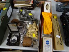 Parcel of collector's spoons, pewter figures etc