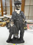 Limited edition John Hughes Grogg 'Welsh Colliers Father & Son', no. 68/100