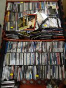 Two crates of various popular music CDs