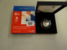 An Olympic 50p 2016 silver proof coin limited to 4,000