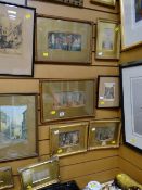 A collection of GEORGE BAXTER prints including The Harem, Houses of Parliament etc