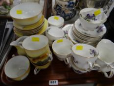 A parcel of two patterns of teaware including Noritake & Duchess