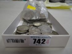 Parcel of pre-decimal mixed coinage including some with silver content