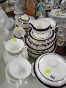 A parcel of Wedgwood & Co cobalt & gilt dinnerware