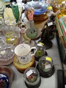 A parcel of lady golfer figures, golfing mug etc