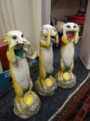 Collection of meerkat resin solar garden lights