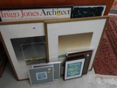 A pair of DAVID HOCKNEY block prints & exhibition advert, limited edition prints etc