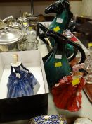 Boxed Royal Doulton figure 'Fragrance' & another Royal Doulton figure 'Patricia' together with a