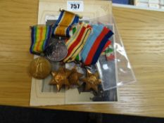 Parcel of WWI & WWII medals & photographs for Pte Goodman North Staffs Regiment