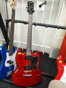 A replica Epiphone electric guitar