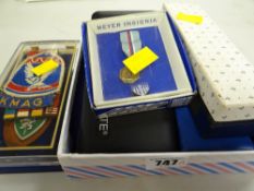 Parcel of American military medals, Parker fountain pen etc