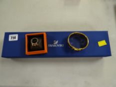 Pair of Swarovski chopsticks, Hermes ring & bracelet