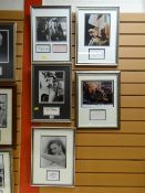 Parcel of framed photographs & autographs - HAYLEY MILLS, JOHN MILLS, TIPPI HEDREN, ROBERT STACK,