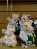 Collection of Wade piggy money boxes