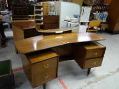 A retro G-Plan mirrored dressing table