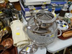 Parcel of EPNS including candelabra, condiments, loose cutlery etc