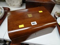 Small mahogany writing slope