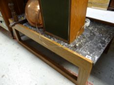 A 1960s / 70s grey & white marble top coffee table