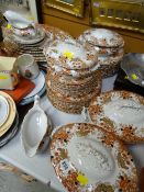 Parcel of vintage Staffordshire dinnerware