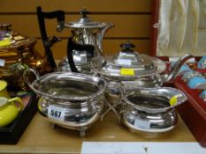 A nice EPNS four-piece Sheffield teaset