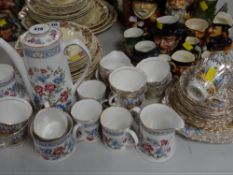 An Elizabethan 'Summer Glory' patterned coffee set & part Colclough teaset
