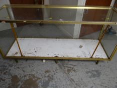 A glass shop display cabinet, 88 x 184 x 62cms (A/F)