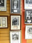 Framed signed photograph of ANTHONY HOPKINS, framed photograph & signature of KENNETH MOORE & framed