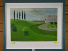 ROBERT HART (Barry artist) framed acrylic - Dyffryn House in the Vale of Glamorgan, 39 x 54cms
