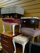 A parcel of five various footstools