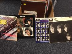 Collection of LP & single vinyl records including The Beatles, Rolling Stones etc