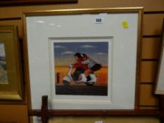 Framed limited edition (478/495) print - PAUL GREENWOOD entitled 'The Toy boy'