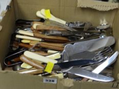 Box of various flatware