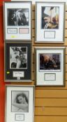 Parcel of framed photographs & autographs - HAYLEY MILLS, JOHN MILLS, TIPPI HEDREN, ROBERT STACK,