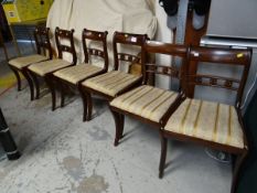 A good set of six Regency mahogany dining chairs