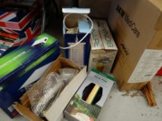 Parcel of boxed electrical items & lamps E/T