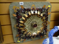 ELIZABETH LEWIS sculptured relief panel in various metals & resins