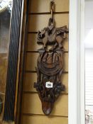 A carved Welsh love spoon