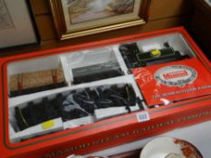 A boxed Mamod steam railway set