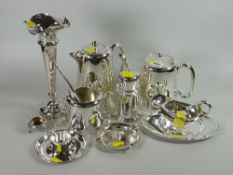 Parcel of various EPNS including three-piece teaset, sugar sifter etc