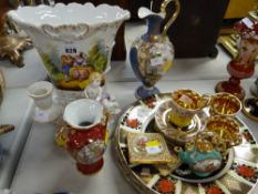 Royal Crown Derby Imari plate, Noritake ewer etc