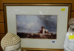 Framed print by HENRY BRIGHT - the remains of St Benedict's abbey, Norfolk