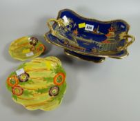 A Carltonware twin-handled bowl together with two Australian design small dishes