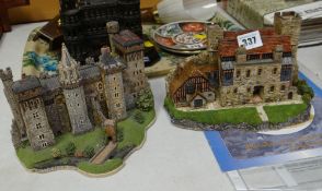 Two J P limited edition models of Caldicot & Cardiff Castle (being sold on behalf of Cancer Research