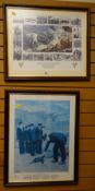 Two framed prints relating to Winston Churchill