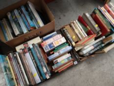 Three boxes of various books mainly relating to antiques, house interior decoration etc