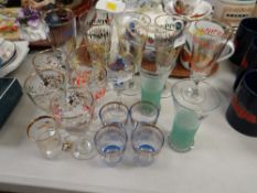 Parcel of retro drinking glasses