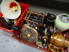 Crate of mainly ornaments including dray horses & barrels etc