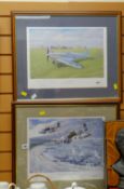 Signed limited edition print entitled 'D-Day - by Air by Land by Sea', together with another