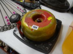 A vintage wall mounted fire alarm bell